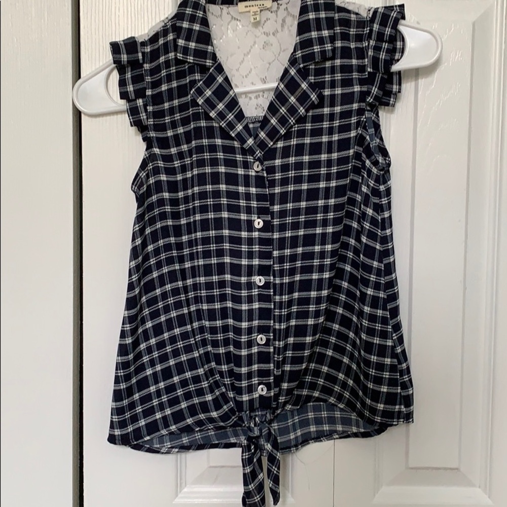 Girls  button down tank top